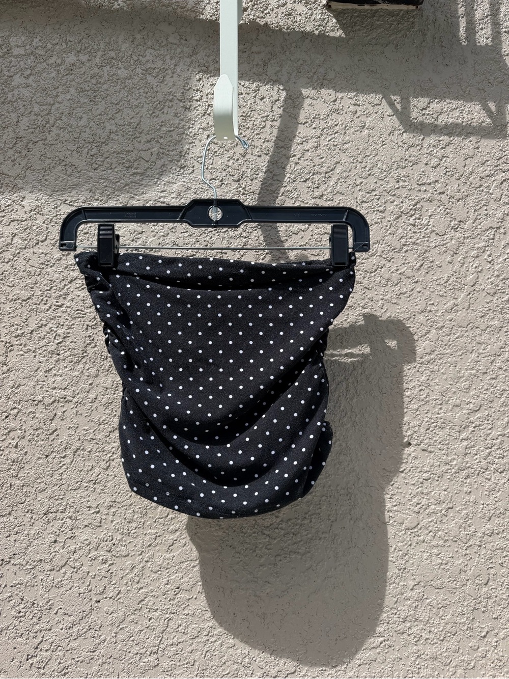 Black Polka Dot Tube Skirt - Women's Stretchy Everyday Skirt